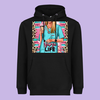 Heavyweight Hoodie nurse life blonde woman