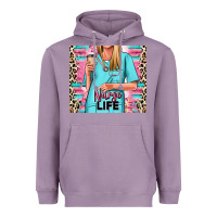 Lavender nurse life blonde woman Heavyweight Hoodie - RanaPortraitStore