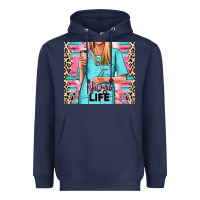 Navy nurse life blonde woman Heavyweight Hoodie - RanaPortraitStore