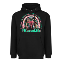 Black nurse life rainbow Heavyweight Hoodie - RanaPortraitStore