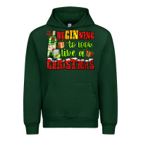 Forest Green beginning to look like a christmas with gin and gifts Urban Hoodie - AdoDesignShop