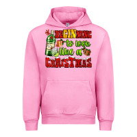 Fuchsia Pink beginning to look like a christmas with gin and gifts Urban Hoodie - AdoDesignShop