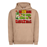 Pigment Burro beginning to look like a christmas with gin and gifts Urban Hoodie - AdoDesignShop
