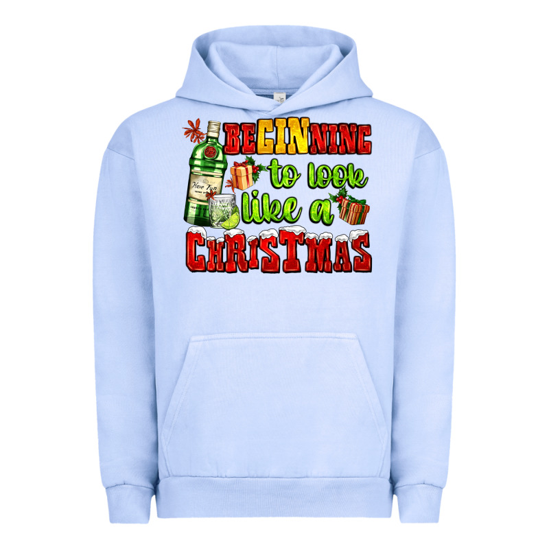 Beginning To Look Like A Christmas With Gin And Gifts Urban Hoodie by AdoDesignShop | Teevron