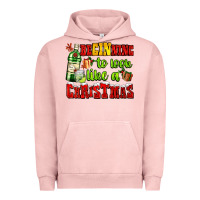 Pigment Salmon beginning to look like a christmas with gin and gifts Urban Hoodie - AdoDesignShop