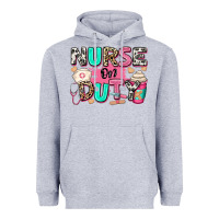 Heather Grey nurse on duty Heavyweight Hoodie - RanaPortraitStore