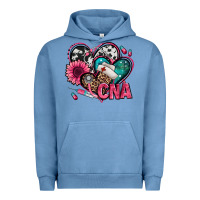 Pigment Pebble Blue certified nursing assistant cna hearts Urban Hoodie - Jasminsmagicworld