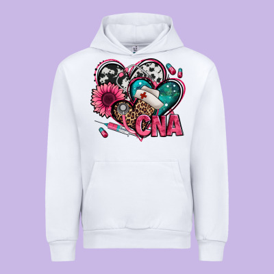Certified Nursing Assistant Cna Hearts Urban Hoodie Designed By Jasminsmagicworld