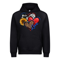 Black 4th of july american hearts Urban Hoodie - Jasminsmagicworld