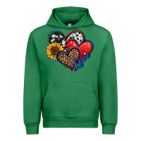 Emerald 4th of july american hearts Urban Hoodie - Jasminsmagicworld