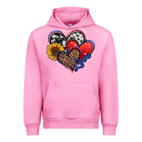 Fuchsia Pink 4th of july american hearts Urban Hoodie - Jasminsmagicworld
