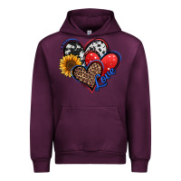 Mauve Wine 4th of july american hearts Urban Hoodie - Jasminsmagicworld