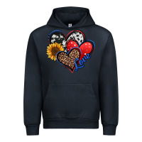 Navy 4th of july american hearts Urban Hoodie - Jasminsmagicworld