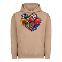 Pigment Burro 4th of july american hearts Urban Hoodie - Jasminsmagicworld