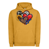 Pigment Peanut Butter 4th of july american hearts Urban Hoodie - Jasminsmagicworld