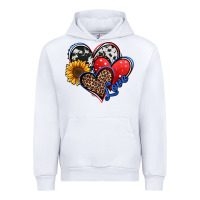 White 4th of july american hearts Urban Hoodie - Jasminsmagicworld
