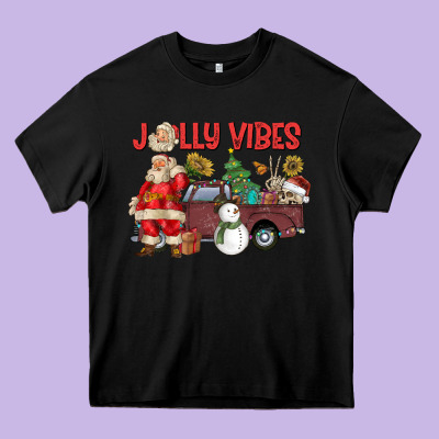 Jolly Vibes Heavy Core Tee Designed By Cowhidedigitalart