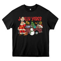 Black Jolly Vibes Heavy Core Tee - CowhideDigitalArt