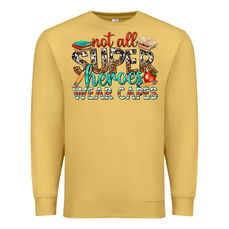 Not All Superheroes Wear Capes With Books Premium Sweatshirt by texasbilliewilder | Teevron