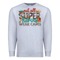 Heather Grey not all superheroes wear capes with books Premium Sweatshirt - texasbilliewilder