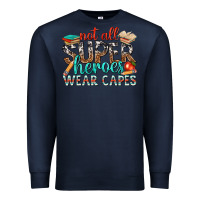 Navy not all superheroes wear capes with books Premium Sweatshirt - texasbilliewilder