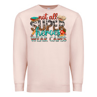 Pale Pink not all superheroes wear capes with books Premium Sweatshirt - texasbilliewilder