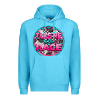 Ocean Blue take me to the race Premium Hoodie - AdoDesignShop