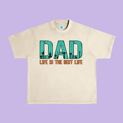 Dad Life Is The Best Life Urban Heavy Tee Designed By Artiststas