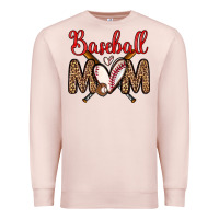 Pale Pink baseball mom Premium Sweatshirt - Zillion Design Studio