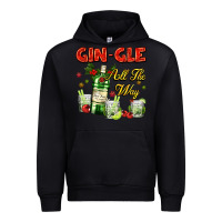 Black gin`gle all the way with bottle and cocktails Urban Hoodie - AdoDesignShop