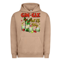 Pigment Burro gin`gle all the way with bottle and cocktails Urban Hoodie - AdoDesignShop