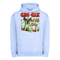 Pigment Grape Ice gin`gle all the way with bottle and cocktails Urban Hoodie - AdoDesignShop