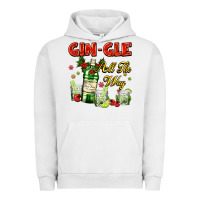 Pigment Lunar Rock gin`gle all the way with bottle and cocktails Urban Hoodie - AdoDesignShop