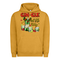 Pigment Peanut Butter gin`gle all the way with bottle and cocktails Urban Hoodie - AdoDesignShop