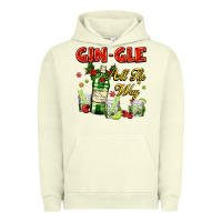 Pigment Pistachio gin`gle all the way with bottle and cocktails Urban Hoodie - AdoDesignShop