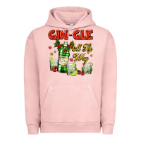 Pigment Salmon gin`gle all the way with bottle and cocktails Urban Hoodie - AdoDesignShop