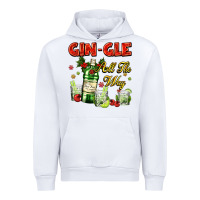 White gin`gle all the way with bottle and cocktails Urban Hoodie - AdoDesignShop