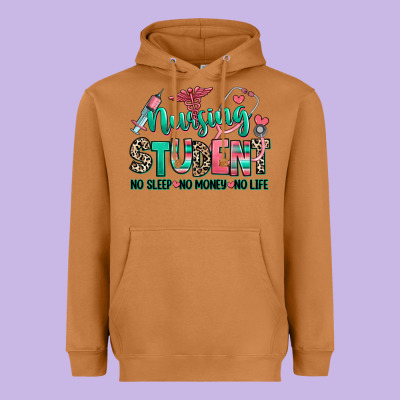 Heavyweight Hoodie nursing student no sleep no money no life