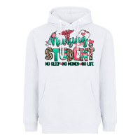 White nursing student no sleep no money no life Heavyweight Hoodie - RanaPortraitStore