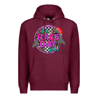 Burgundy it's race day y'all Premium Hoodie - AdoDesignShop