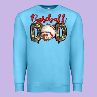 Baseball Dad Premium Sweatshirt Designed By Zillion Design Studio