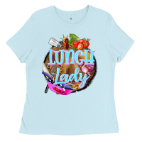 Baby Blue western lunch lady Ladies Tee - BarkalooDesign