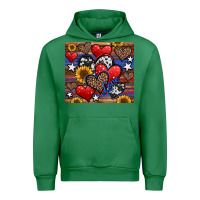 Emerald 4th of july american hearts Urban Hoodie - Jasminsmagicworld