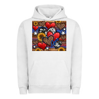 Pigment Lunar Rock 4th of july american hearts Urban Hoodie - Jasminsmagicworld