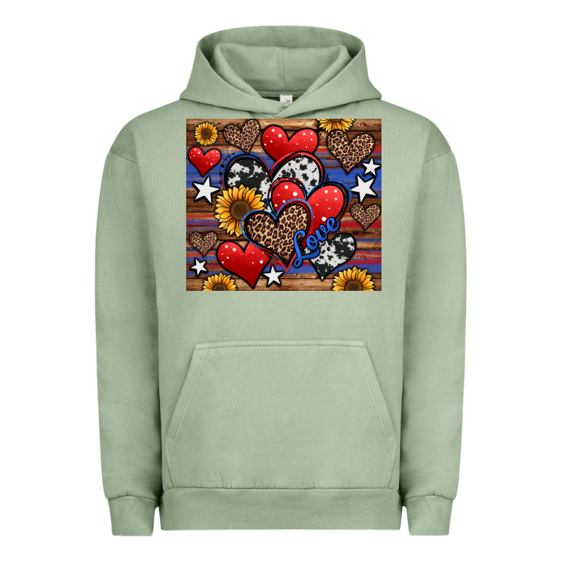 4th Of July American Hearts Urban Hoodie by Jasminsmagicworld | Teevron