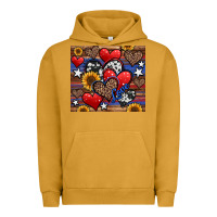 Pigment Peanut Butter 4th of july american hearts Urban Hoodie - Jasminsmagicworld