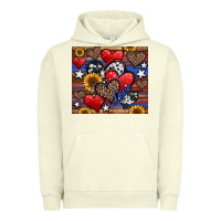 Pigment Pistachio 4th of july american hearts Urban Hoodie - Jasminsmagicworld