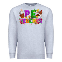 Heather Grey p.e. teacher cinco de mayo Premium Sweatshirt - texasbilliewilder
