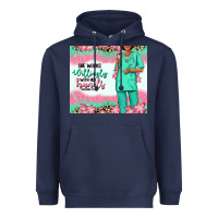 Navy she works willingly with her hands afro nurse Heavyweight Hoodie - RanaPortraitStore