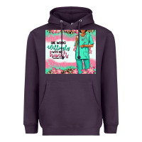 Plum she works willingly with her hands afro nurse Heavyweight Hoodie - RanaPortraitStore